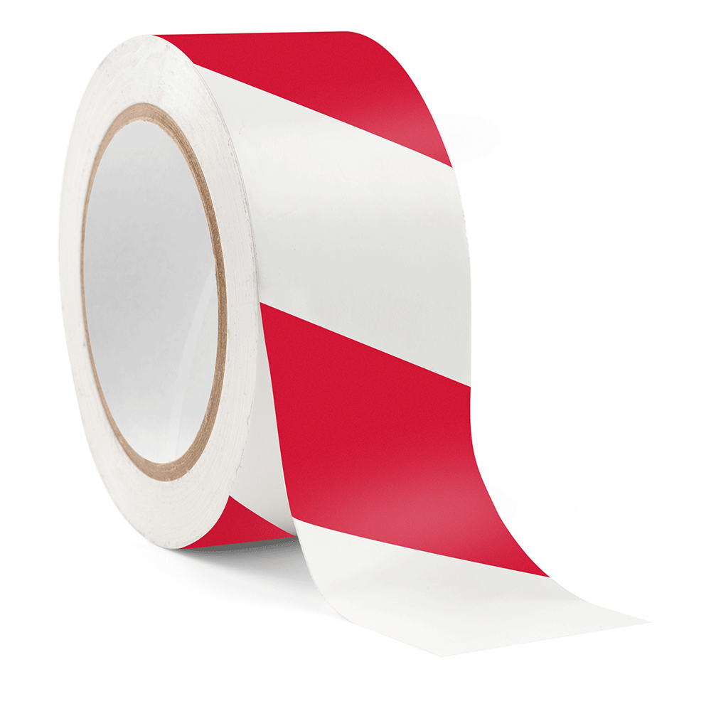 FLOOR TAPE 2" 25M WHITE&RED