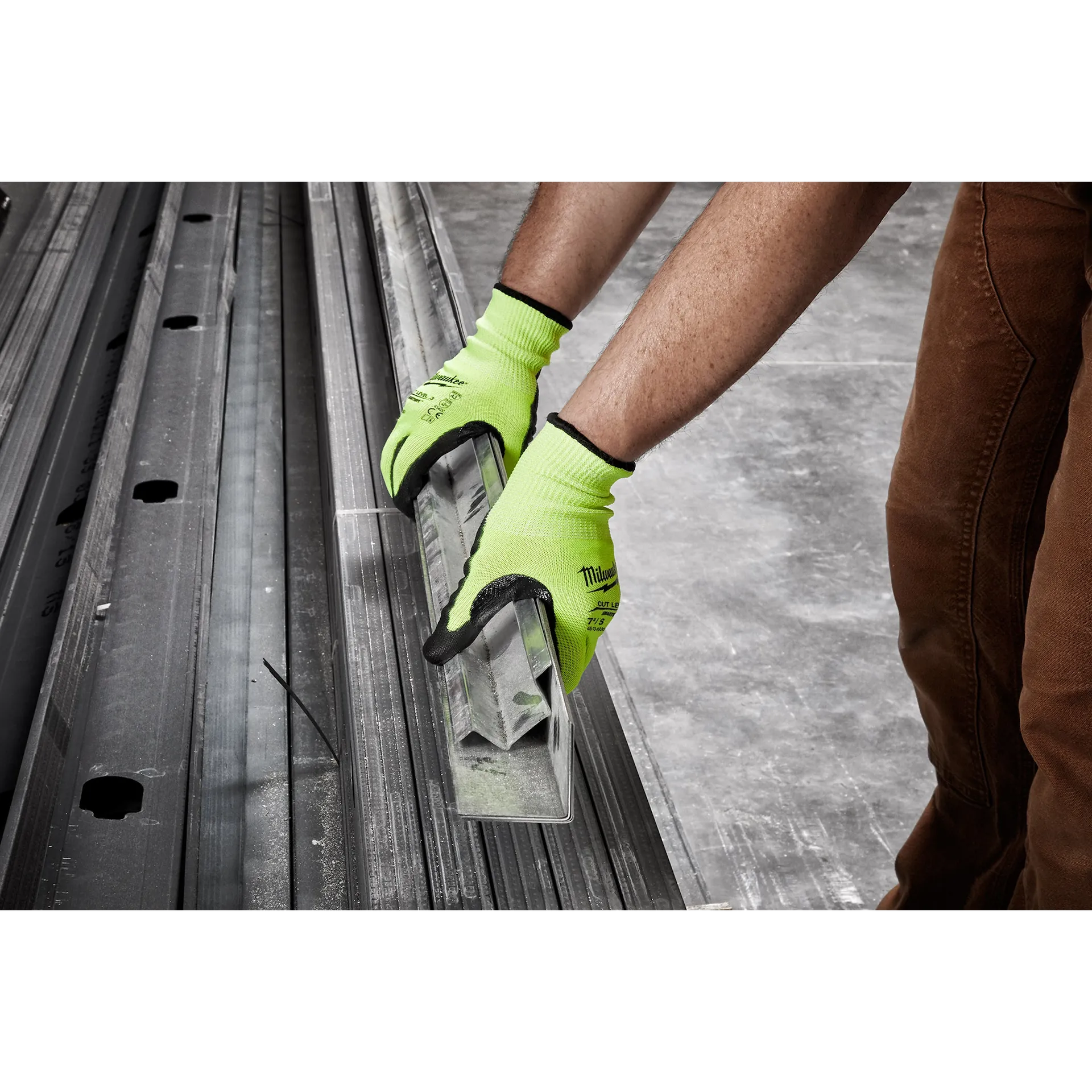 High Visibility Cut Level 3 Polyurethane Dipped 10/xl Gloves