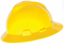 MSA HELMET FULL BRIM -YELLOW