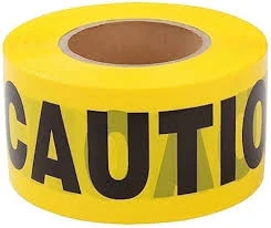 CAUTION TAPE BLUE/YELLOW/RED 7.5 CM 3"