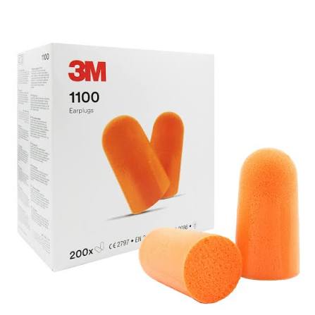 3M - Foam Earplugs 1100, Uncorded, 200 Pair/Box