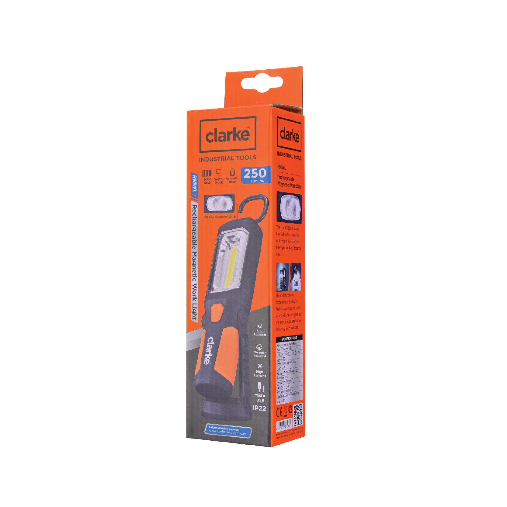 RECHARGABLE MAGNETIC WORK LIGHT CLARKE