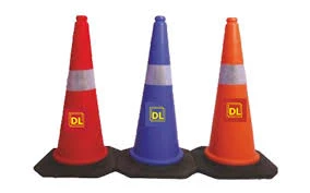 SAFETY CONE RUBBER BASE -1 MTR