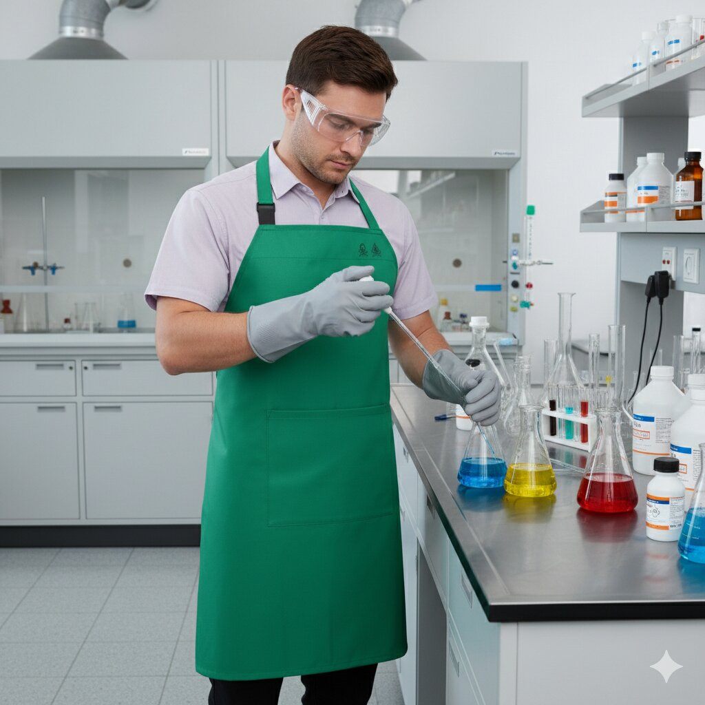 CHEMICAL APRON-GREEN