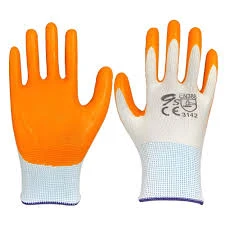 ARMVAULT NITRILE GLOVE ORANGE AND WHITE