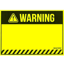 WARNING STICKER 20X25