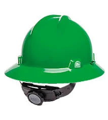 MSA HELMET FULL BRIM -GREEN