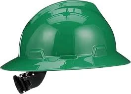 MSA HELMET FULL BRIM -GREEN