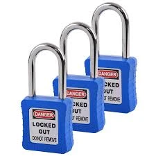 SAFETY PADLOCK 38MM BLUE