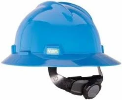 MSA HELMET HALF BRIM RACHET-BLUE