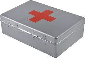 FIRST AID KIT ALUMINIUM BOX WITH KEY-L