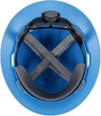 MSA HELMET HALF BRIM RACHET-BLUE