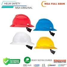MSA HELMET FULL BRIM -RED