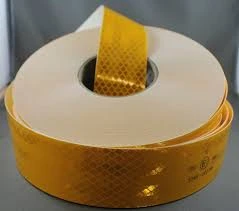 SASO REFLECTIVE TAP 4 " YELLOW -CHINA -25 MTR