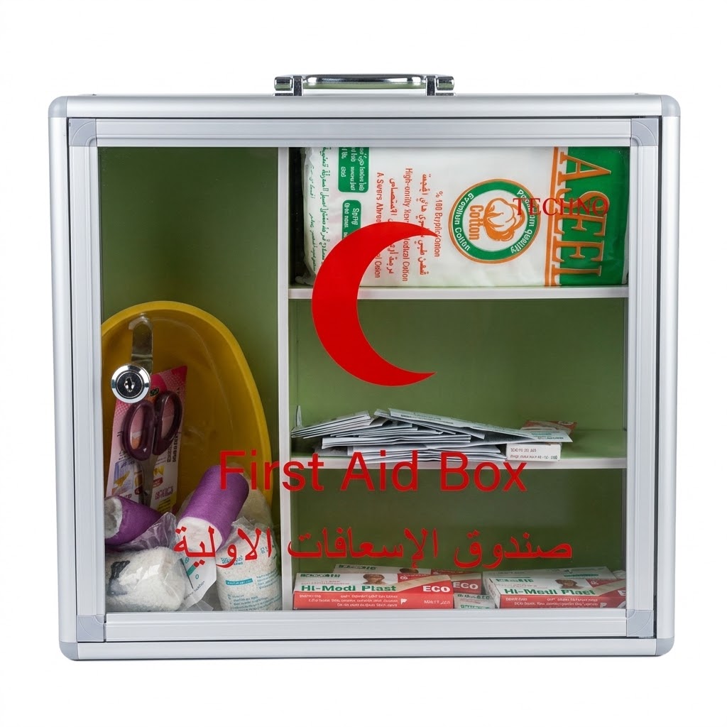FIRST AID KIT ALUMINIUM BOX WITH KEY-L