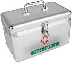 FIRST AID KIT ALUMINIUM BOX WITH KEY-XL