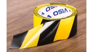 WARNING TAPE 2" YELLOW & BLACK