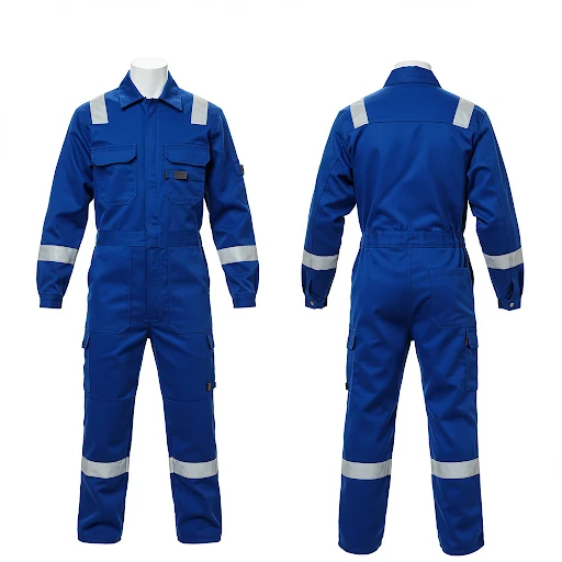 FR COVERALL 250 GSM BLUE
