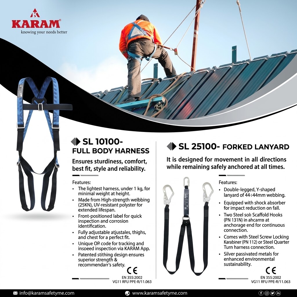 SL 10100&25100 FULL BODY HARNESS WITH LANYARDKARAM