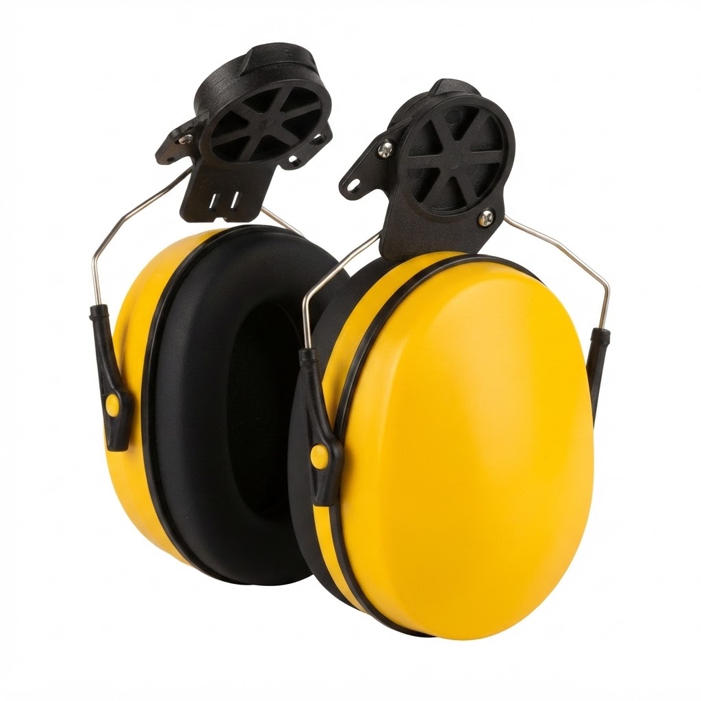 TEAKWOOD HELMET MOUNTED EAR MUFF RED/YELLOW