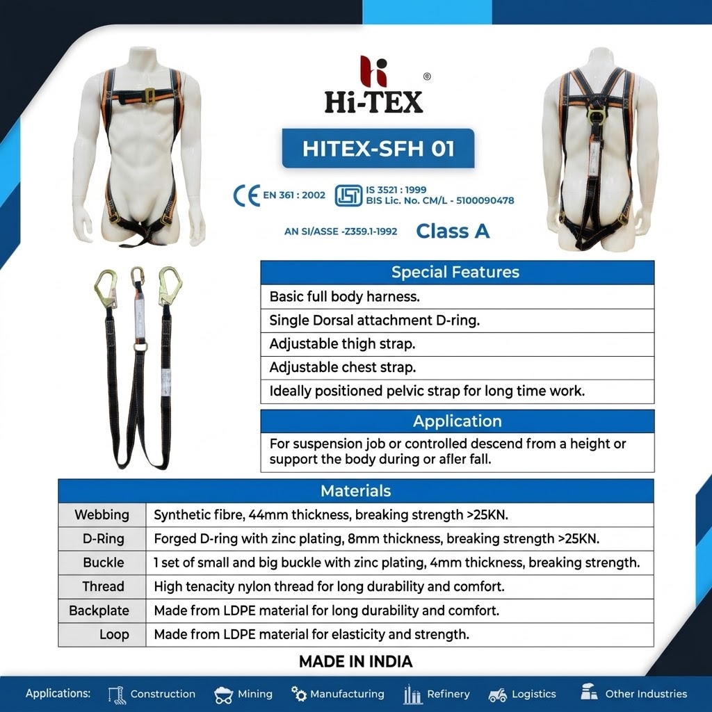 HI-TEX FULL BODY HARNESS WITH LANYARD
