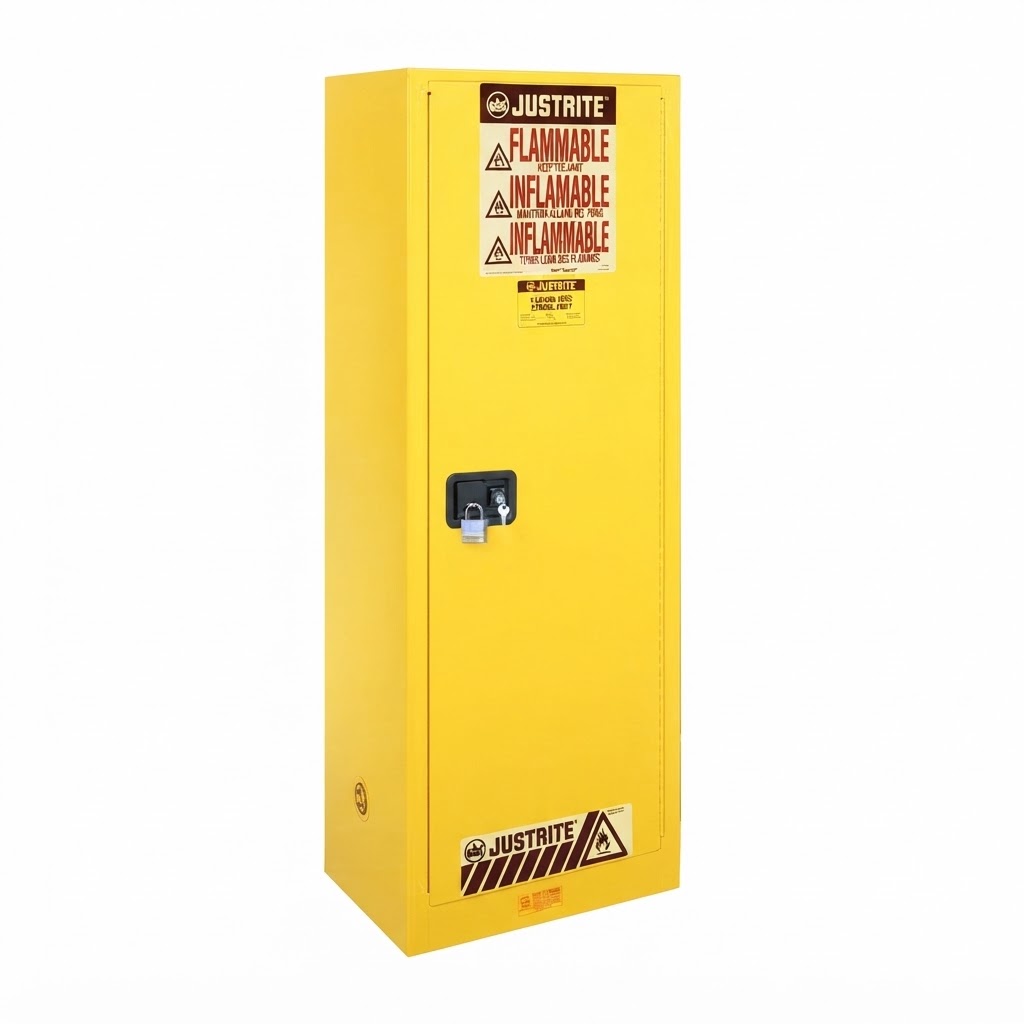 22 Gallon Flammable Storage Cabinet, Self-Close Self-Latch