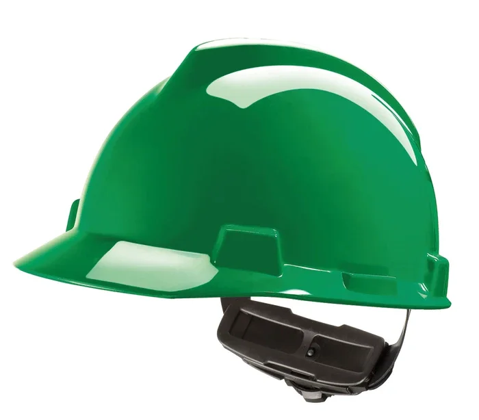 MSA HELMET FULL BRIM -GREEN