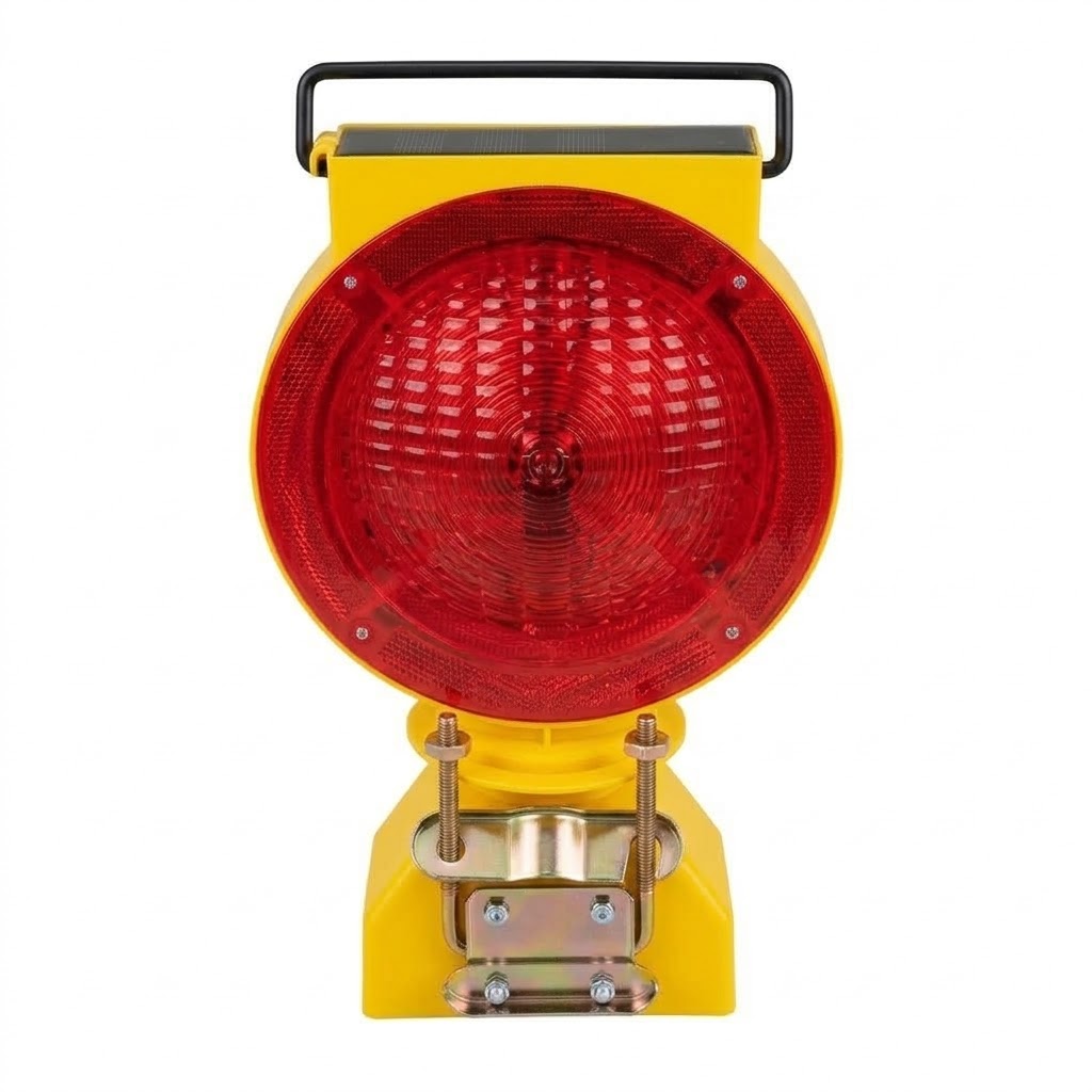 SOLAR WARNING LIGHT BRACKET TYPE RED