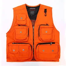 VEST DOUBLE COLOUR ORANGE & BLACK WITH POCKET