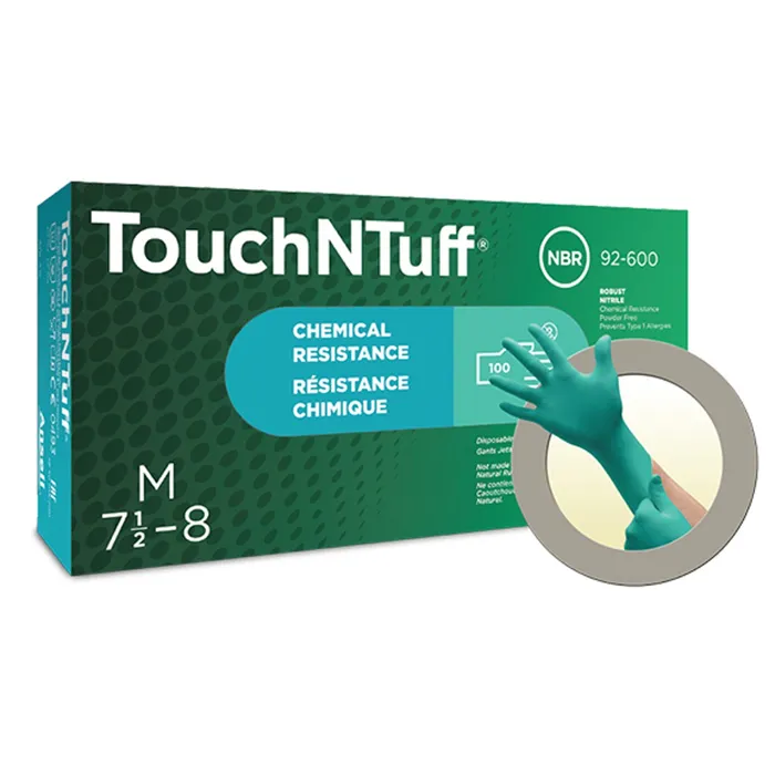 Ansell TouchNTuff™ 92-600 Green Nitrile Gloves