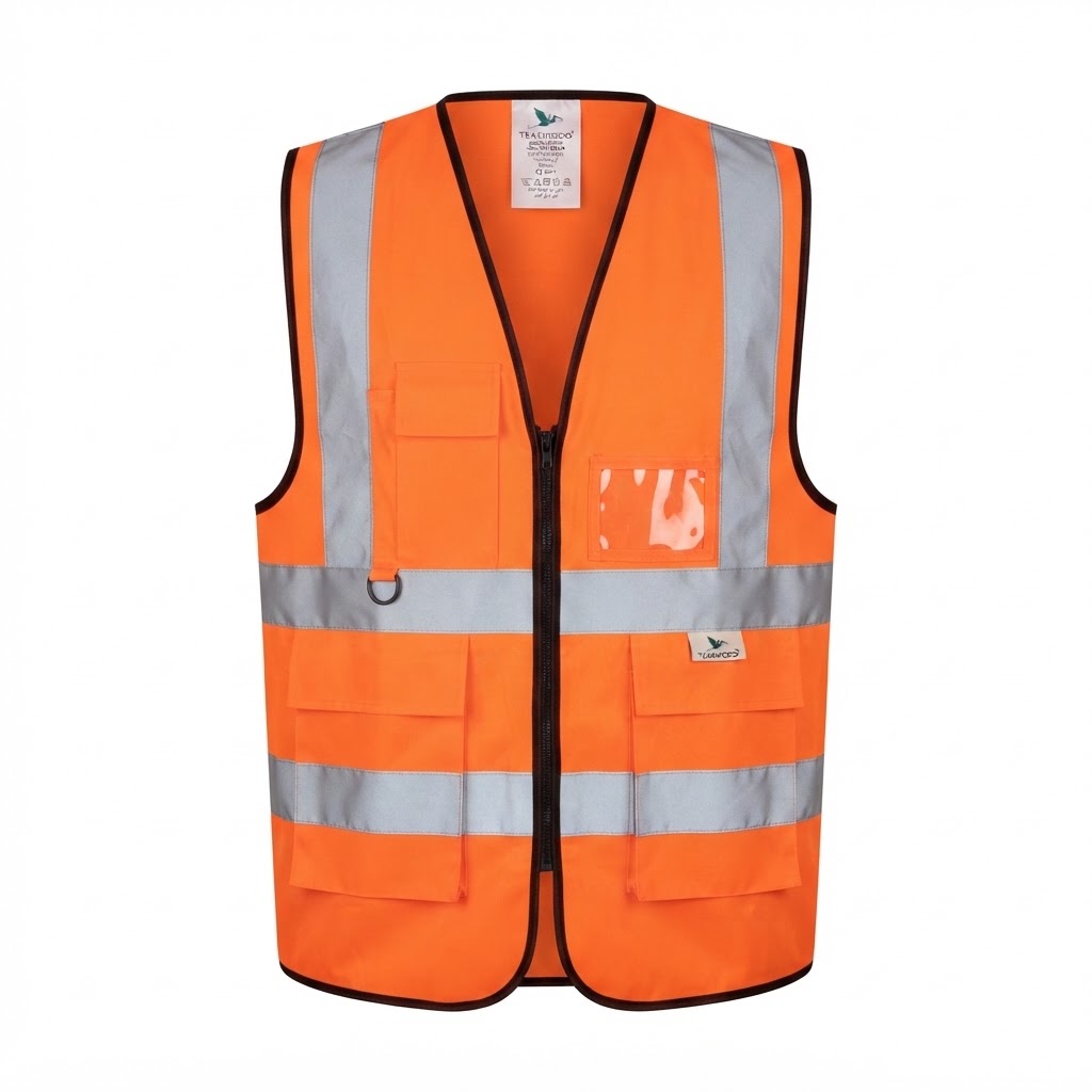 TEAKWOOD VEST WITH POCKET ORANGE 120 GSM
