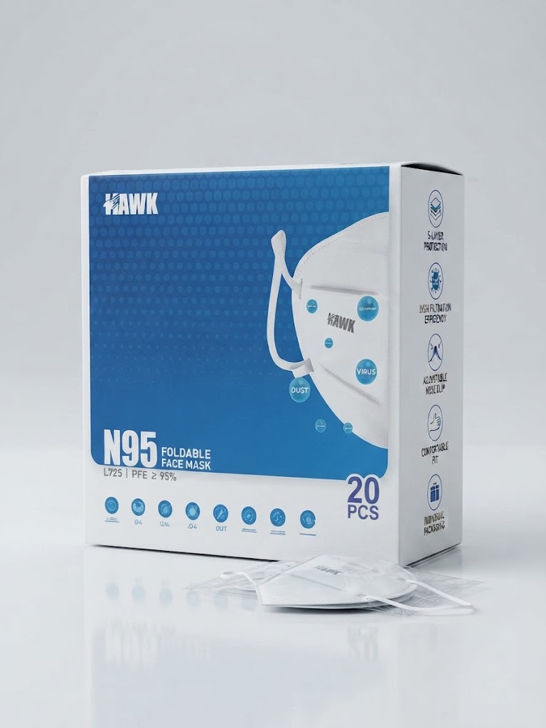 HAWK N95 MASK 20PCS/BOX