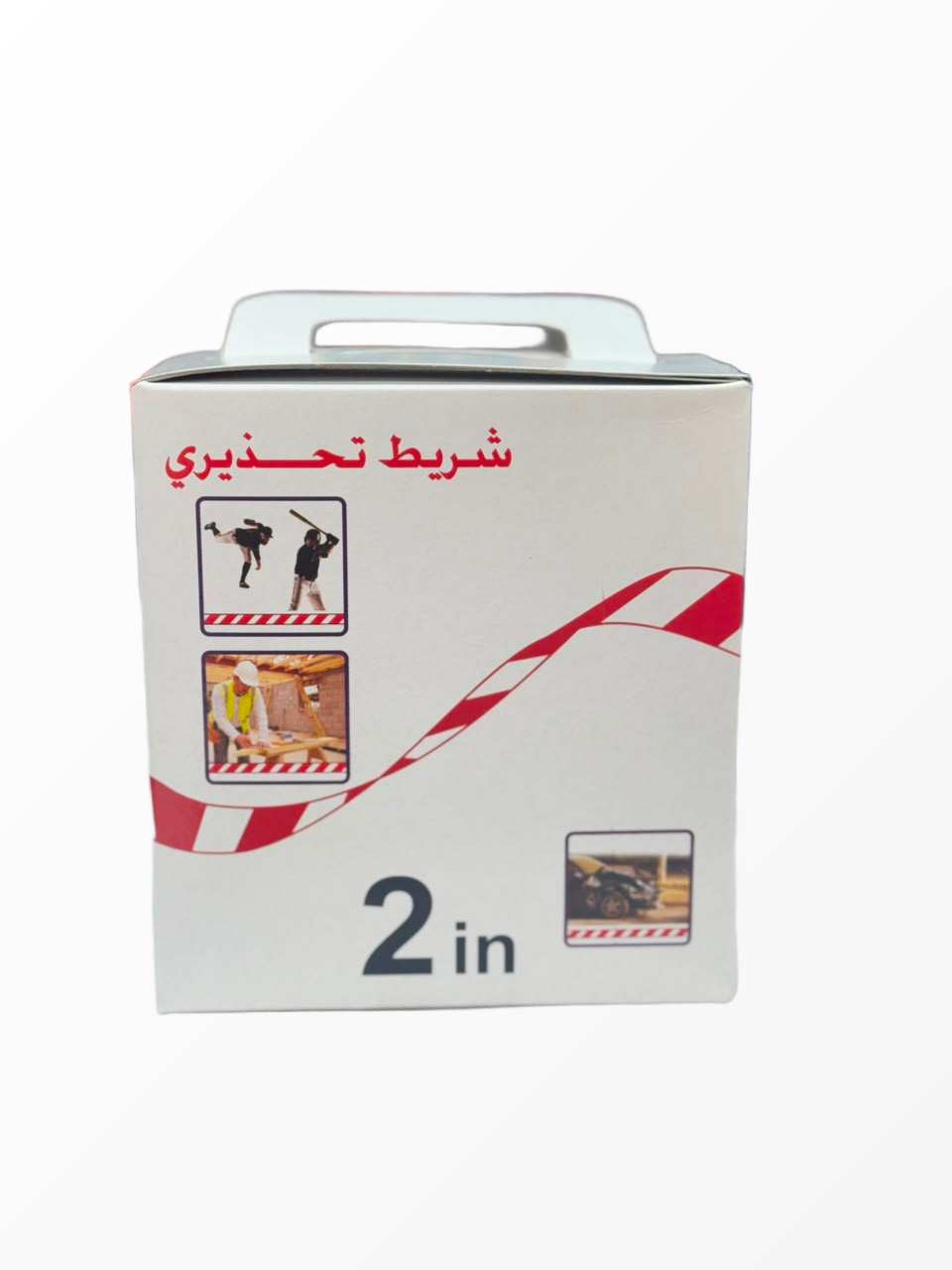 WARNING TAPE 2" RED & WHITE