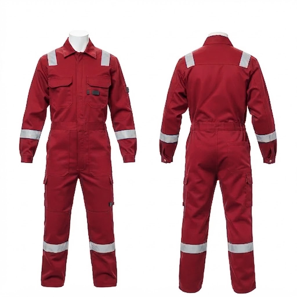 FR COVERALL 250 GSM RED