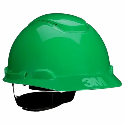 3M GREEN HARD HAT WITH 4-POINT RATCHET SUSPENSION