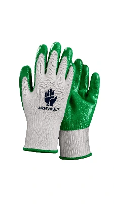 GREEN LATEX COATED GLOVES 250Pair/Ctn