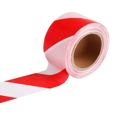 WARNING TAPE 3" RED & WHITE